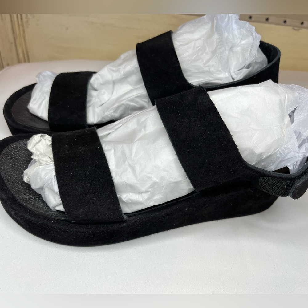 Pedro Garcia Black Wedge Sandal